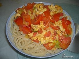 西红柿鸡蛋干拌拉条子