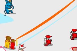 圣诞老人打雪仗