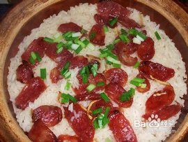 广式腊肠煲仔饭_360百科