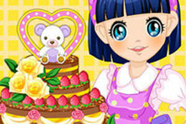 美眉做蛋糕小游戏