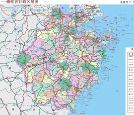 浙江省行政区划图